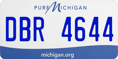 MI license plate DBR4644