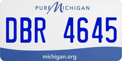 MI license plate DBR4645