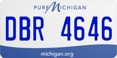 MI license plate DBR4646