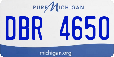 MI license plate DBR4650