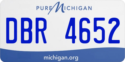 MI license plate DBR4652