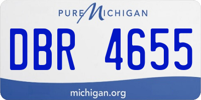 MI license plate DBR4655