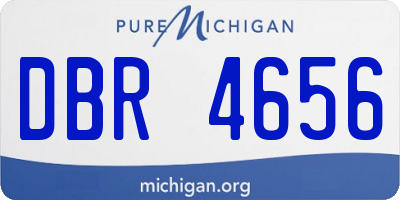 MI license plate DBR4656