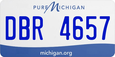 MI license plate DBR4657