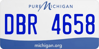 MI license plate DBR4658