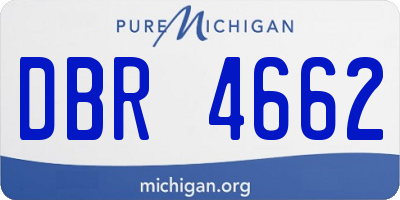 MI license plate DBR4662