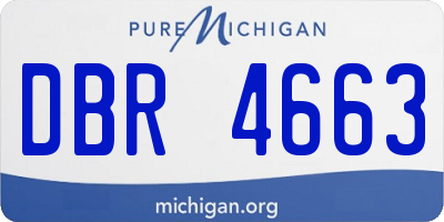 MI license plate DBR4663