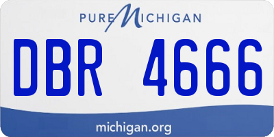 MI license plate DBR4666