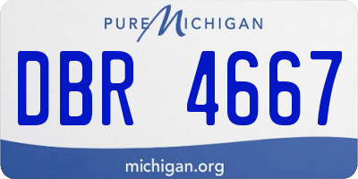 MI license plate DBR4667
