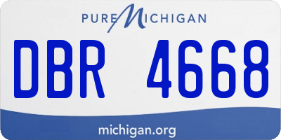 MI license plate DBR4668