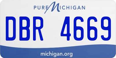 MI license plate DBR4669