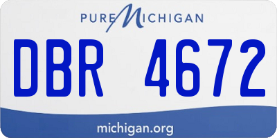 MI license plate DBR4672