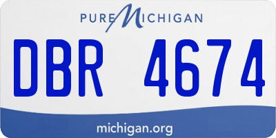 MI license plate DBR4674