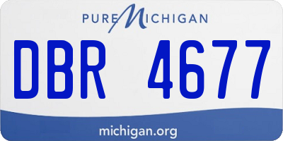 MI license plate DBR4677