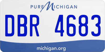 MI license plate DBR4683