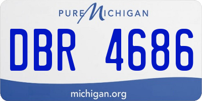 MI license plate DBR4686