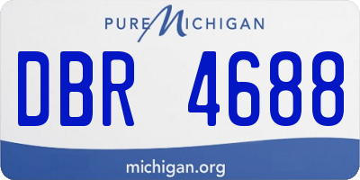 MI license plate DBR4688