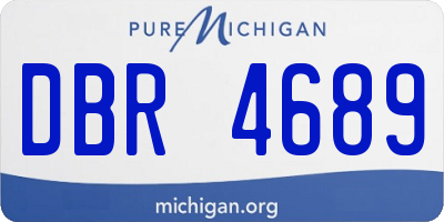 MI license plate DBR4689