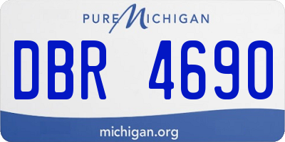MI license plate DBR4690