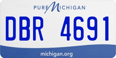 MI license plate DBR4691
