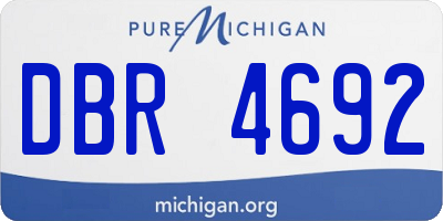 MI license plate DBR4692