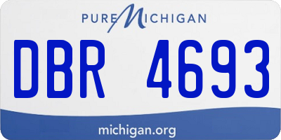 MI license plate DBR4693