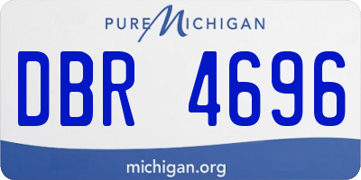 MI license plate DBR4696