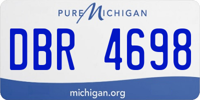 MI license plate DBR4698