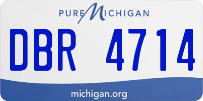 MI license plate DBR4714
