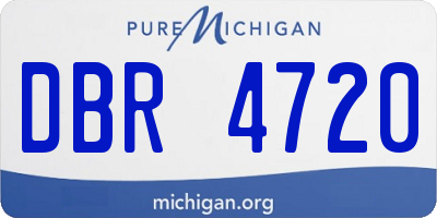 MI license plate DBR4720