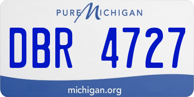 MI license plate DBR4727