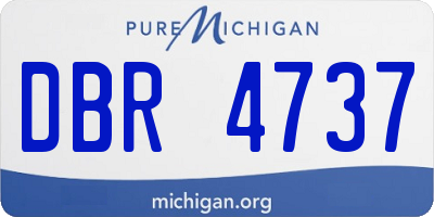 MI license plate DBR4737