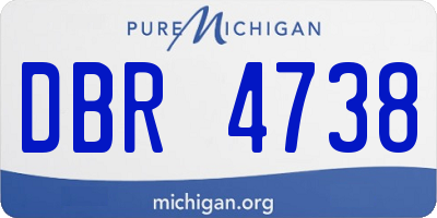 MI license plate DBR4738