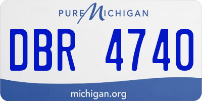 MI license plate DBR4740