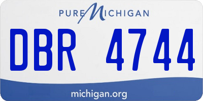 MI license plate DBR4744