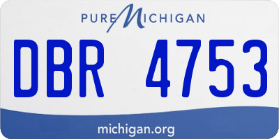 MI license plate DBR4753