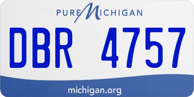 MI license plate DBR4757