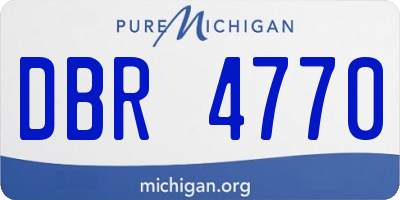 MI license plate DBR4770