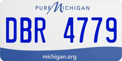 MI license plate DBR4779