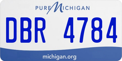 MI license plate DBR4784