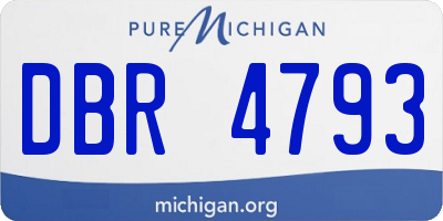 MI license plate DBR4793
