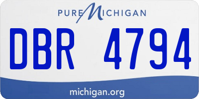 MI license plate DBR4794