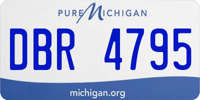 MI license plate DBR4795