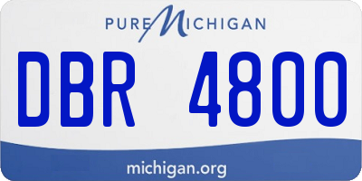 MI license plate DBR4800