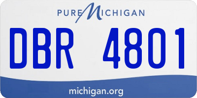 MI license plate DBR4801