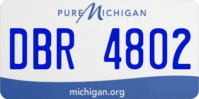 MI license plate DBR4802