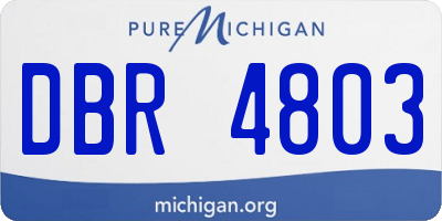 MI license plate DBR4803