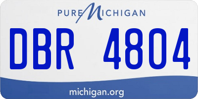 MI license plate DBR4804