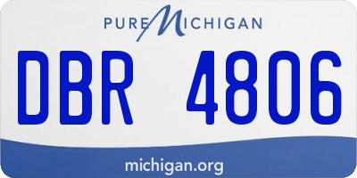 MI license plate DBR4806