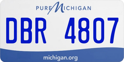 MI license plate DBR4807